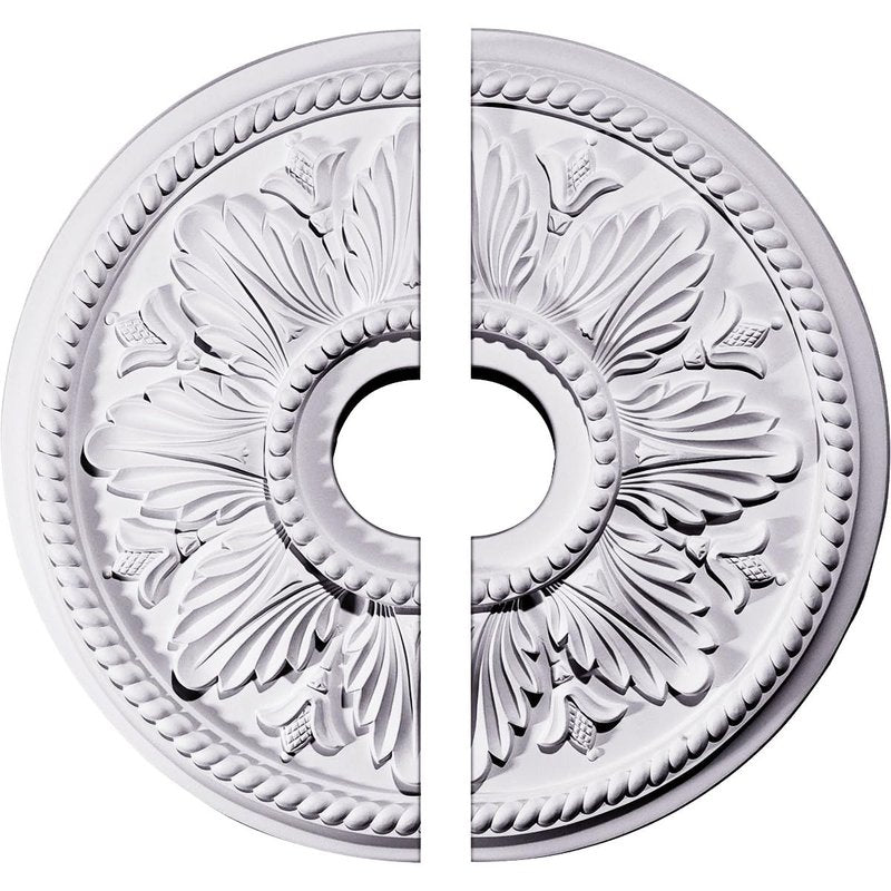Ekena Millwork CM18ED12 18 1/8"OD x 3 1/2"ID x 2 3/4"P Edinburgh Ceiling Medallion, Fits Canopies up to 5-1/8", 2 Piece