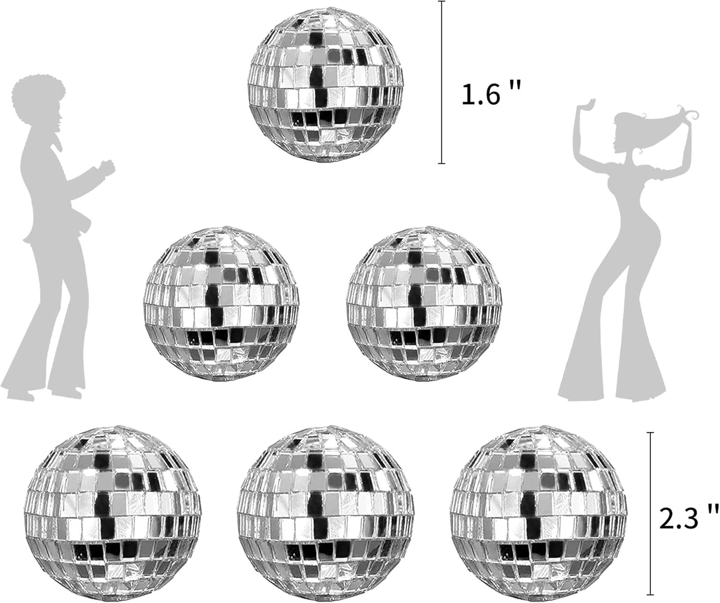 JeVenis Disco Ball Cake Decoration, 70's Disco Party Supplies for Birthday Party