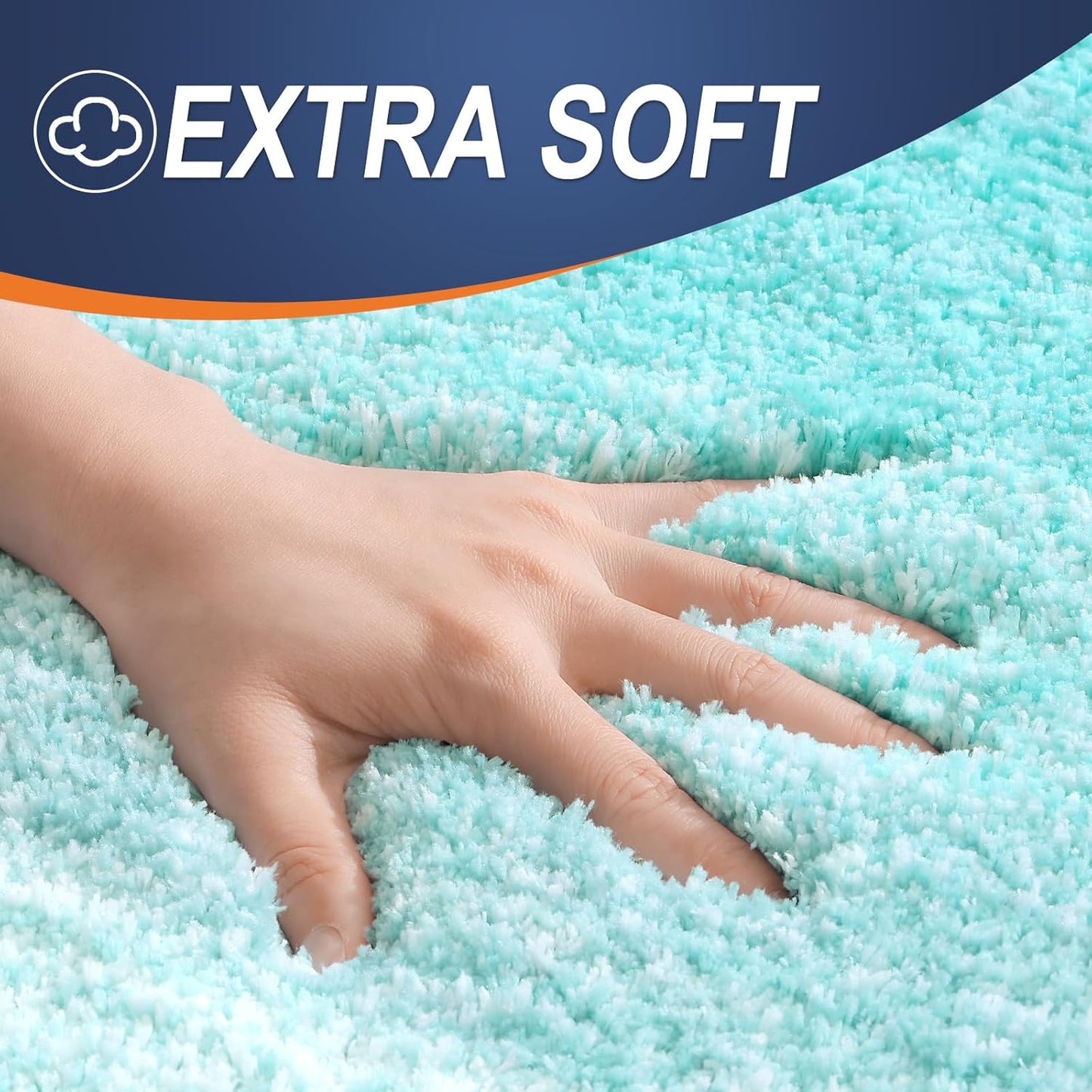 OLANLY Bathroom Rugs - Extra Soft Microfiber Mat | Quick Dry, Machine Washable, 34x21, Teal