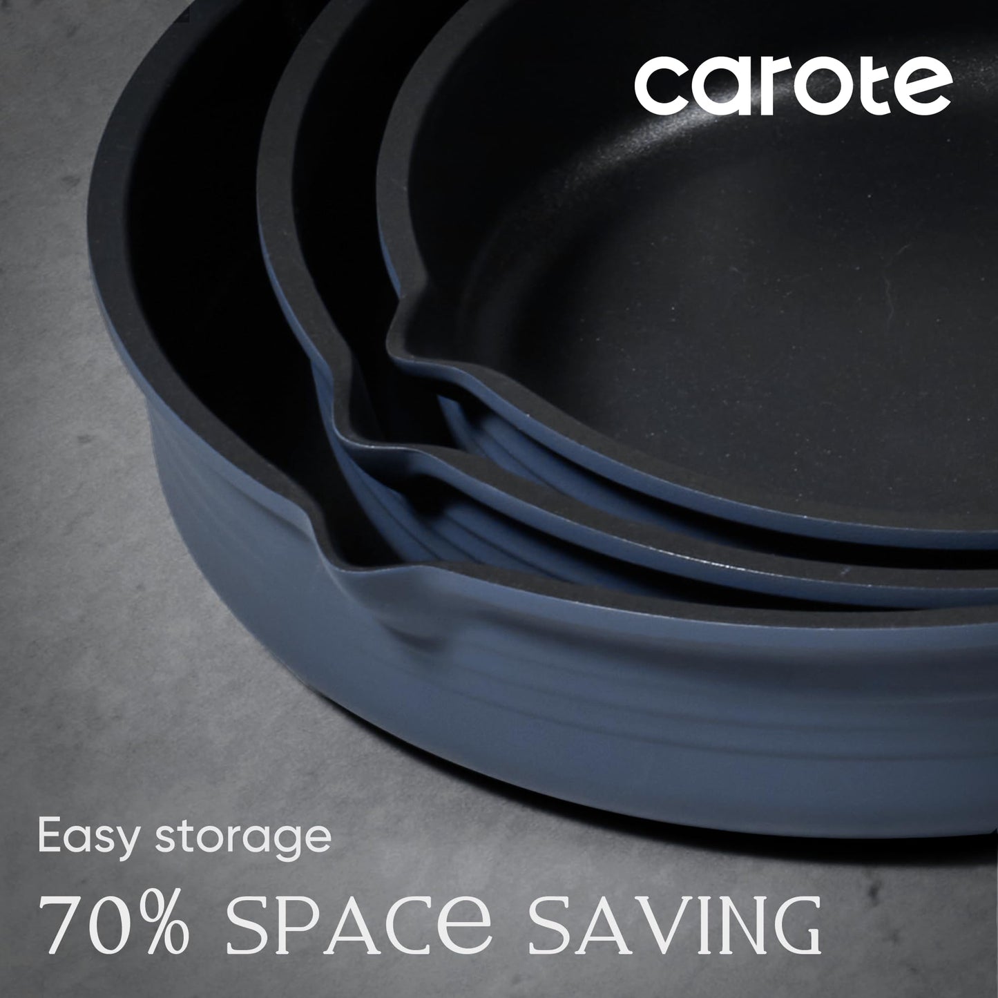 CAROTE 30-Piece Titanium Cookware Set, Nonstick Pots and Pans Set with Detachable Handle, RV Kitchen Cooking Set, Camping Use, Induction Compatible, Dishwasher & Oven Safe