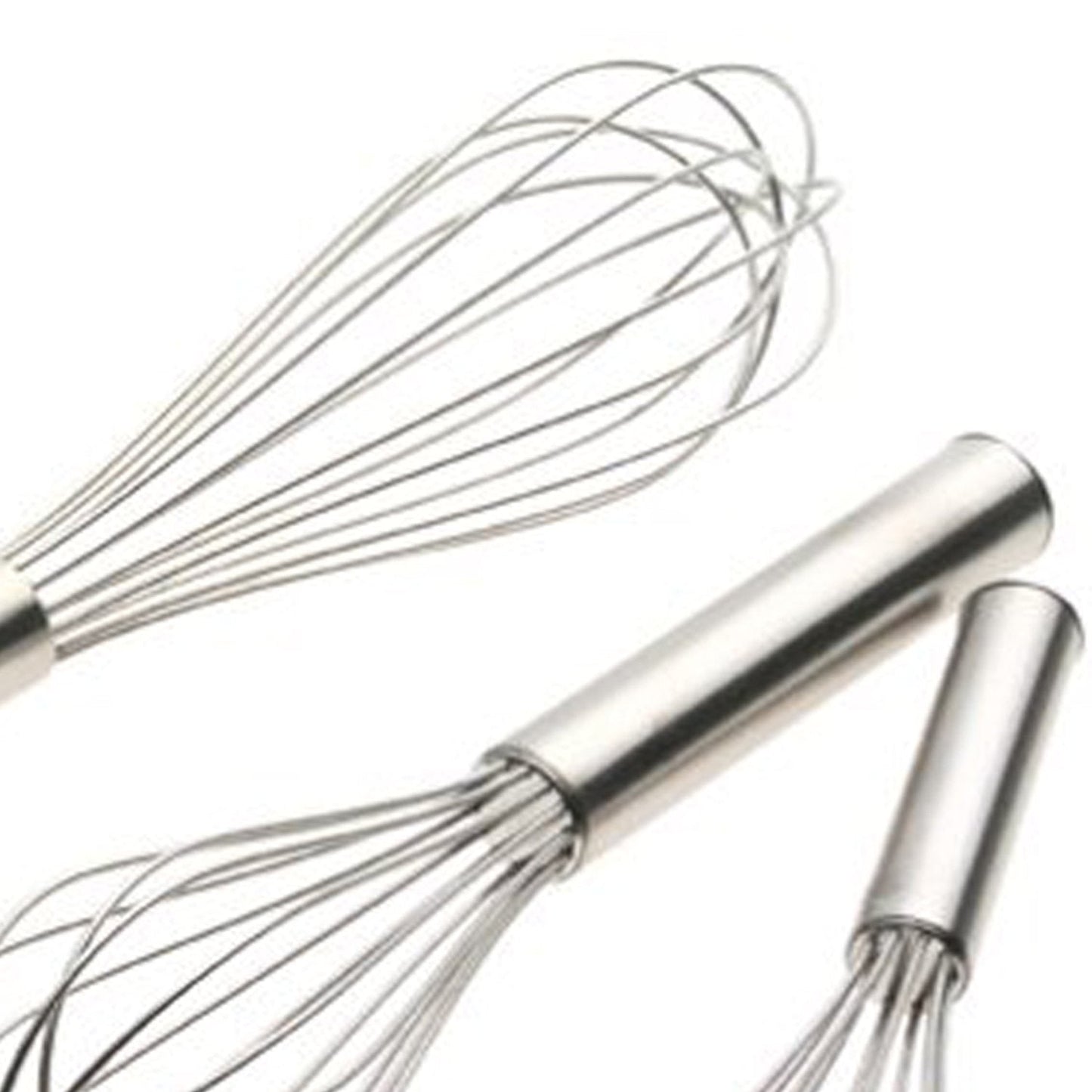Norpro Balloon Wire Whisk Set of 3 Stainless Steel Stir/Mix/Beat 6" /8"/ 10"