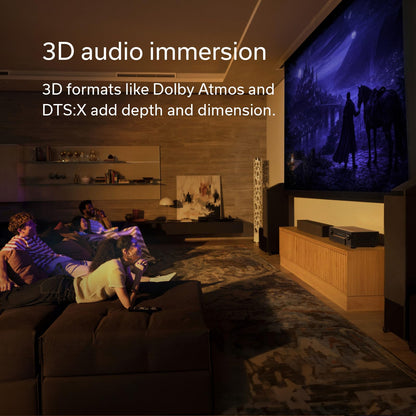 Denon AVR-X3900H 9.4 Channel AV Receiver, 105W Power, Dolby Atmos, DTS:X, AURO-3D & IMAX Enhanced, 8K/60Hz & 4K/120Hz Video Support, HEOS Multiroom Audio Streaming