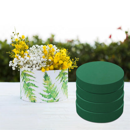 Pastlla 4 Pcs 10 Inch Floral Foam Blocks Large Dry and Wet Floral Foam for Diy Fresh Flowers, Artificial Flowers, Wedding Aisle Flowers Party Home Office Garden Decoration (Round)