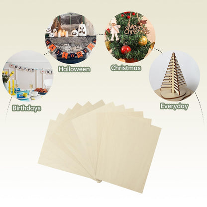 6 Pack Plywood Sheets, 8" x 11.8"x 0.2" Basswood Sheets, 5mm Basswood Craft Wood Sheet, Unfinished Wood Boards Blanks for Laser Cutting, Engraving, Burning, Crafts （21 * 30 * 0.5cm）
