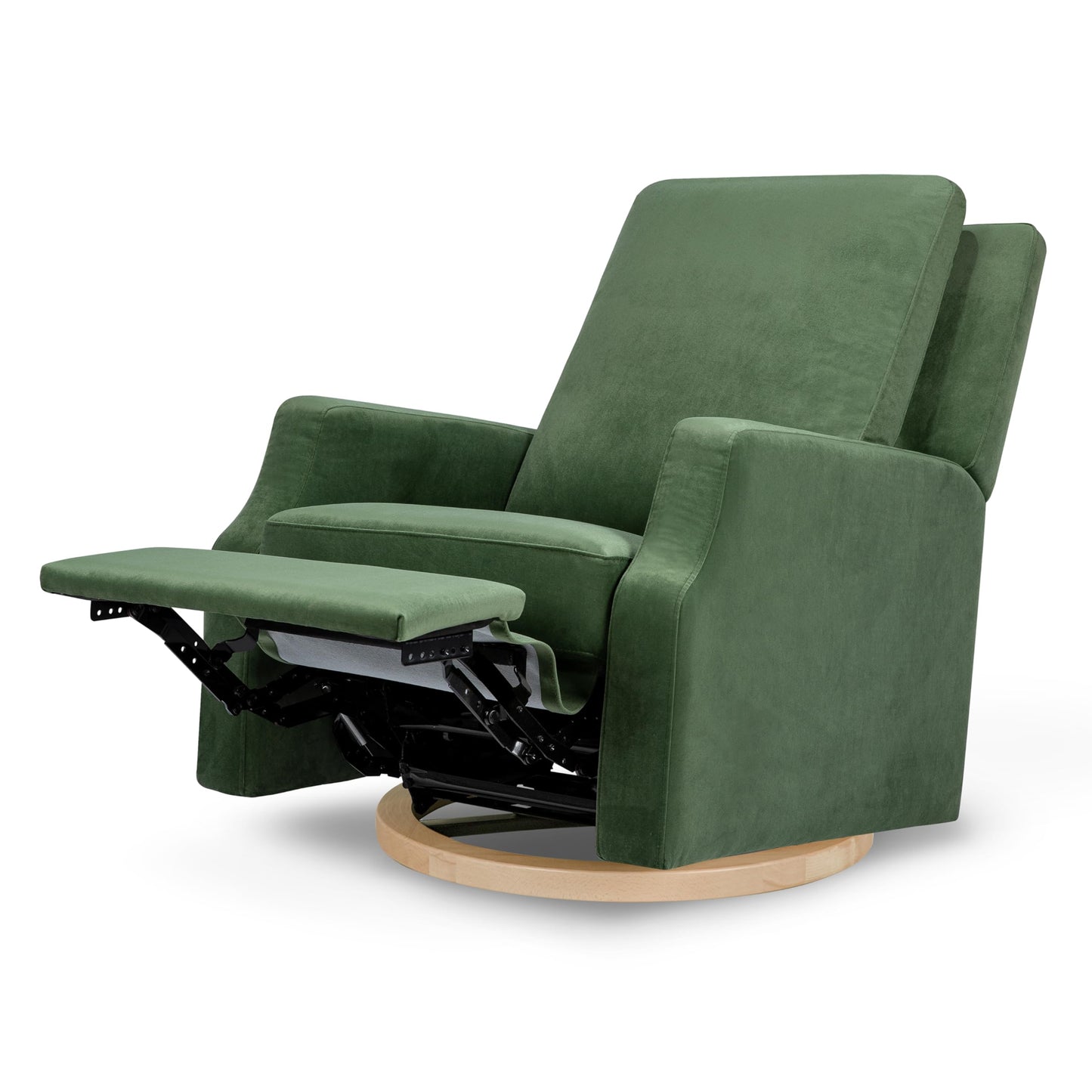 Namesake Crewe Glider Recliner Nursery Chair - GREENGUARD Gold & Certi-PUR US Certified Rocker Recliner - Glider Rocking Chair for Nursery & Living Room - Manual, 360° Swivel, Green