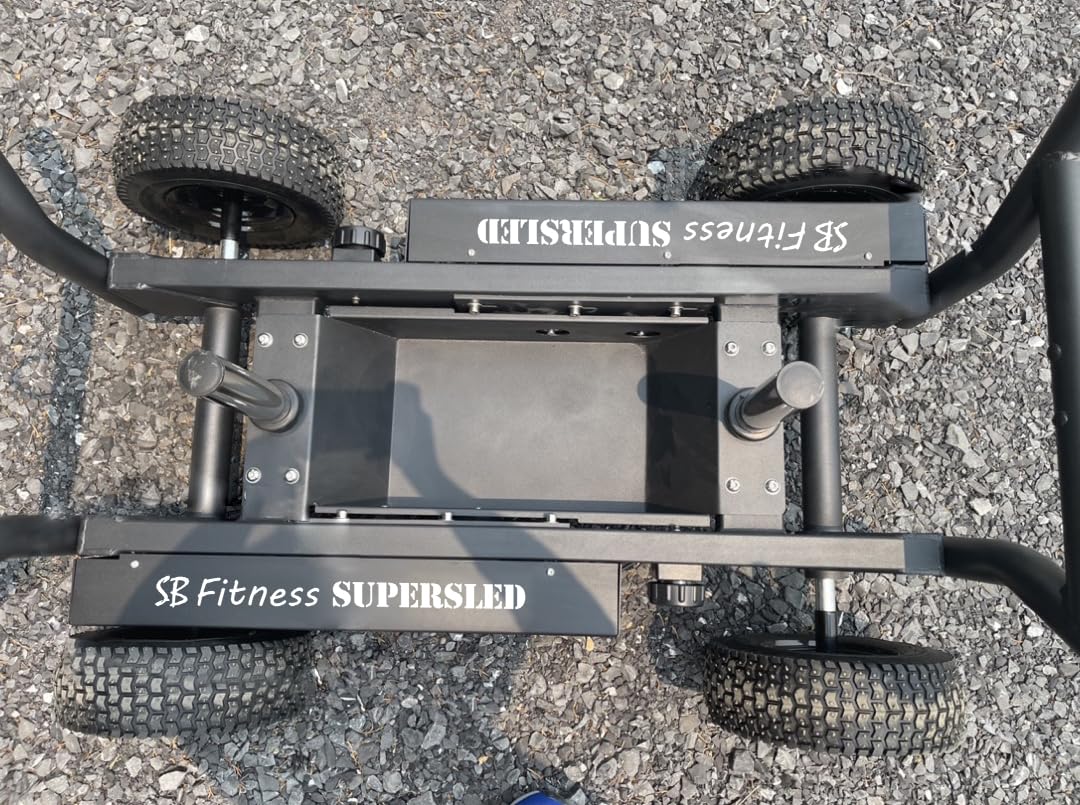 SuperSled with 8 levels of resistance for indoor or outdoor use, cardio and strength training, weight horns included