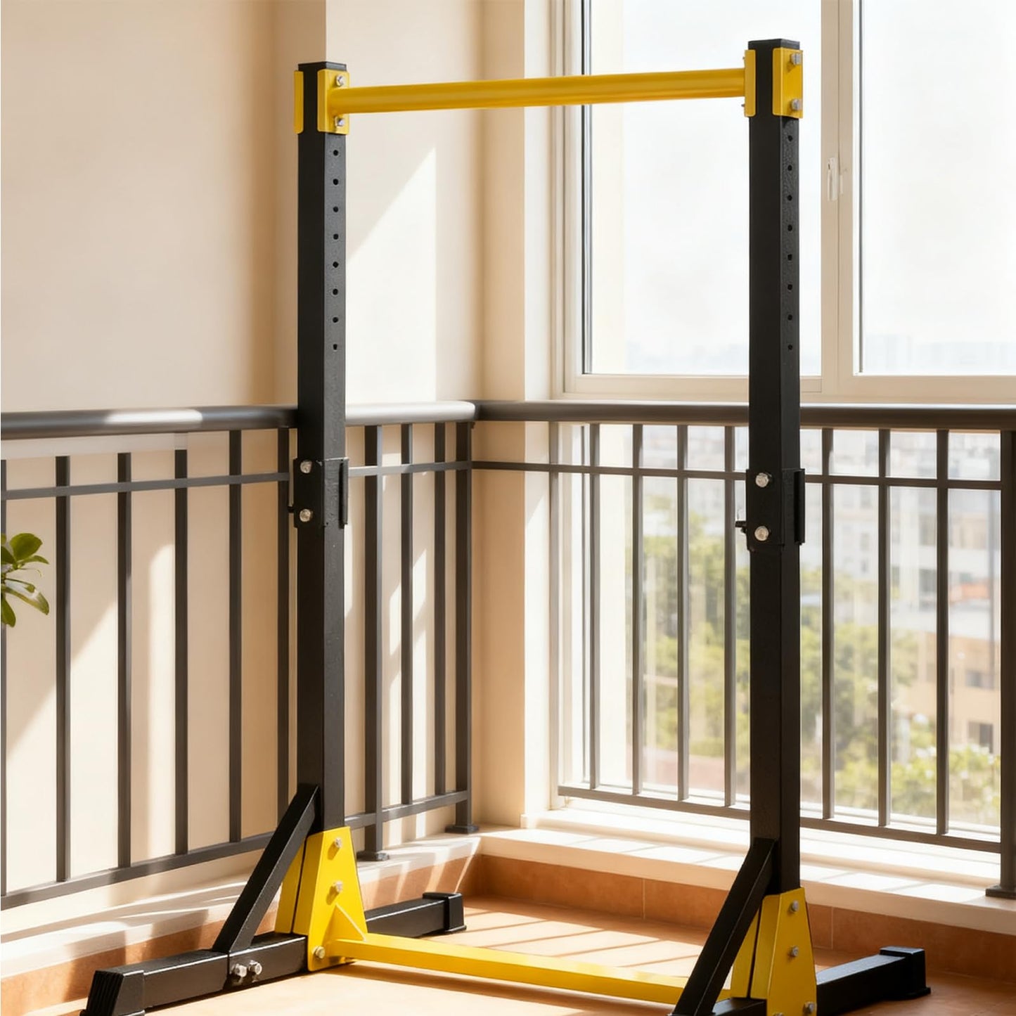 Heavy Duty Free Standing Pull Up Bar 11 Level Height Adjustable Dip Station for Home Gym Multi Function Strength Training Fitness Workout Station