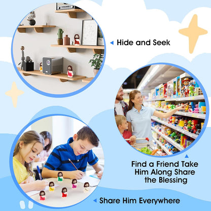 Skiennix 200PCS Mini Jesus Figurines - Colorful Tiny Religious Gifts for Easter Egg Stuffers