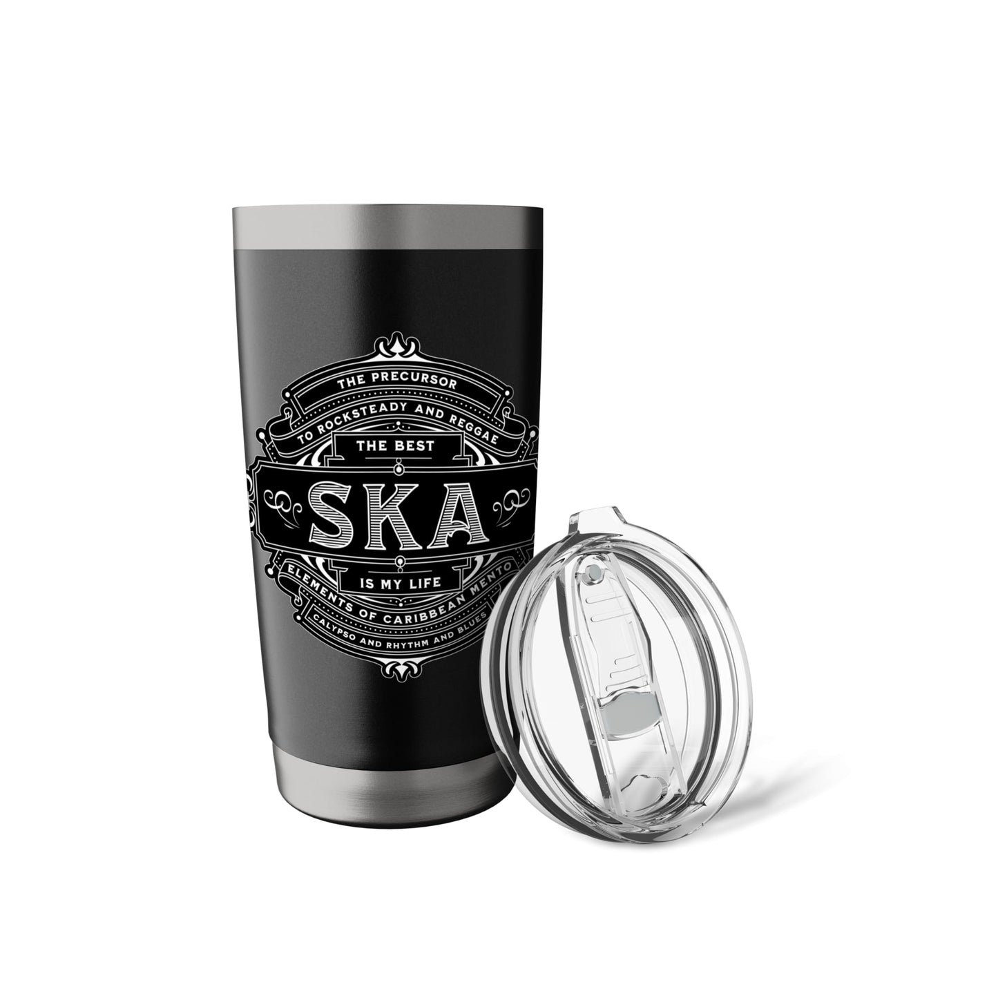 Anti-Racist Ska Punk 2-Tone Chess Checked OI Rude Boy Stainless Steel Insulated Tumbler