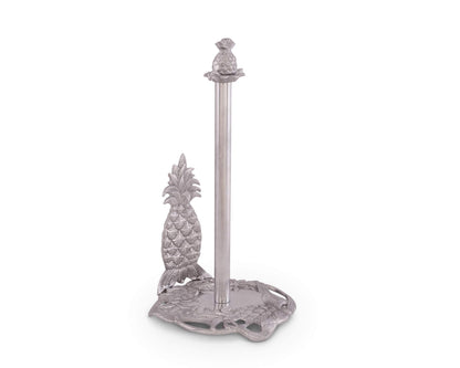 Arthur Court Pineapple Countertop Decorative Paper Towel Holder Aluminum Metal 14.5 inch Standing Tall