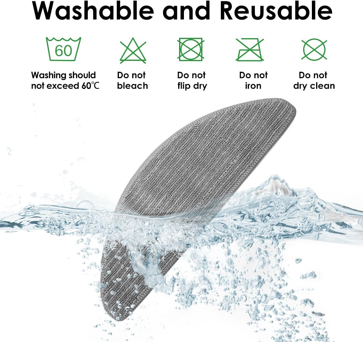Vacuum Accessories Kit for iRobot Roomba Combo i5, i5+, j5, j5+ Robot Vacuum - 4 Mop Pads Included