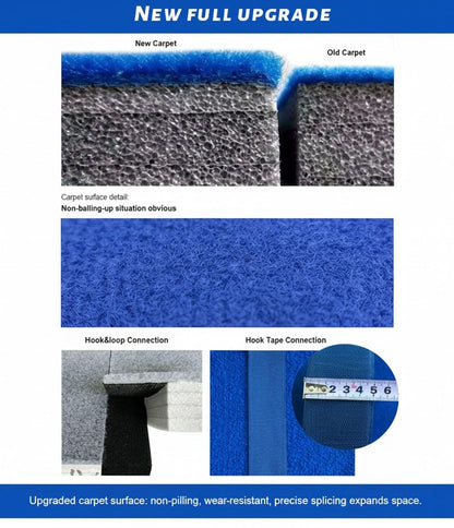 JUNJIEJJJ Non-Deformation Roll-Up Carpeted Gymnastics Mat, Commercial Cheerleading Stunt & Tumbling Mat for Studio, School, Gym & Commercial Use
