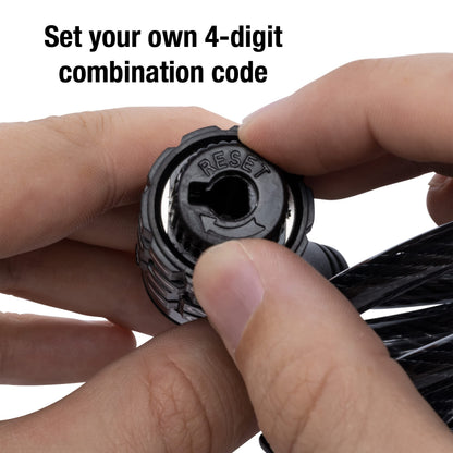 Allen Sports Premier Locking Quick Release 5-Bike Carrier for 2 in. Hitch, QR555 & Master Lock Bike Lock Cable, Set Your Own Combination Bicycle Lock, Black
