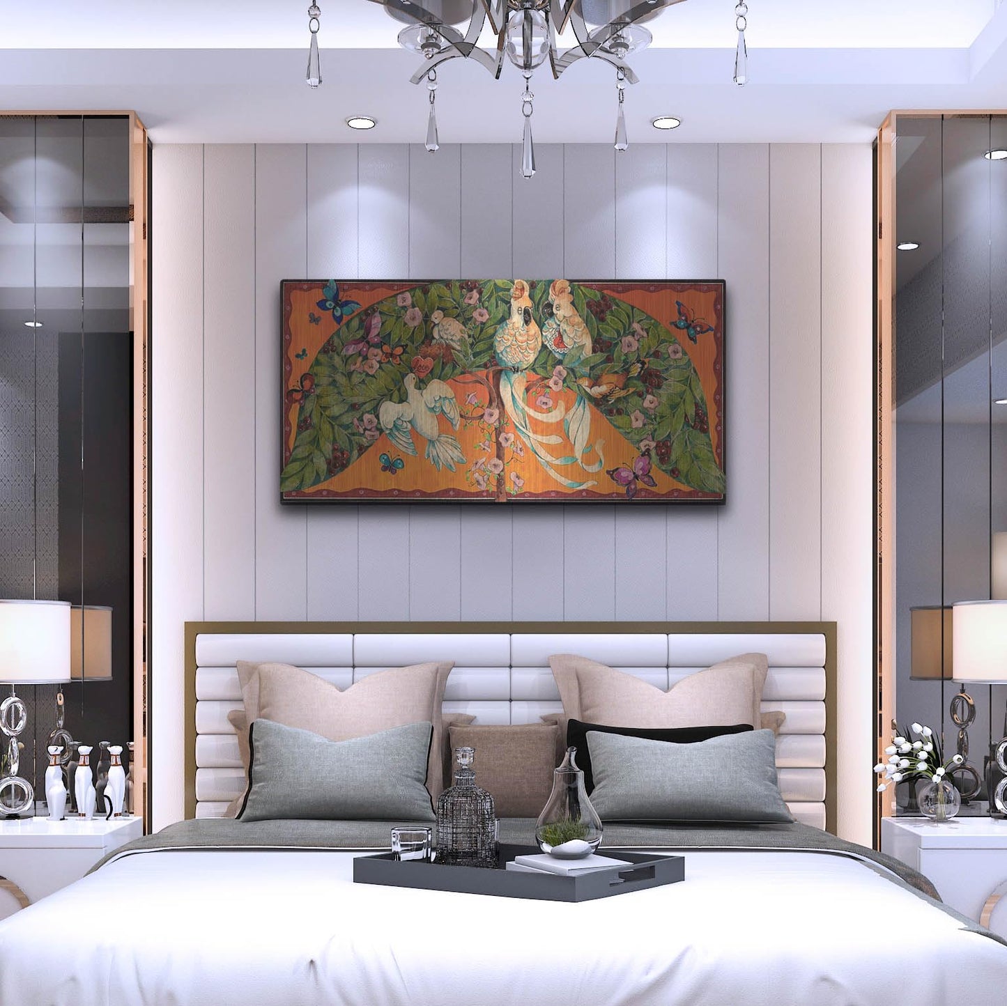Luxe Metal Art 'Bird Valentine' by David Galchutt Metal Wall Art, 48" x 24"