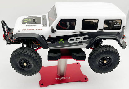 TEIRAY RC Car Work Stand Mat Repair Workstation Aluminum 360 Rotation Height Body Mounts for 1/16 1/18 1/24 SCX24 TRX4M Scale Cars Trucks RC car Display Stand (red)