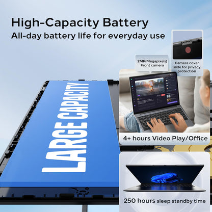 Phatom 15.6" FHD Laptop Computers, Compatible with Windows 11, Pentium Gold (Beats Pentium, Celeron), Cooling Fan, 4GB RAM, 128GB SSD, Up to 2TB, HDMI, for Business, Student