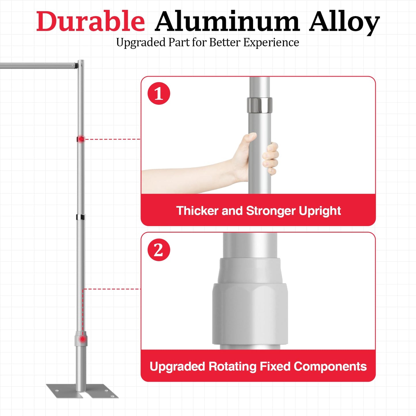 EMART Pipe and Drape Backdrop Stand Kit, 12ftx10ft Heavy Duty Adjustable Photo Background, Metal Frame with Flat Base for Wedding, Birthday Party, Banquet Decorations