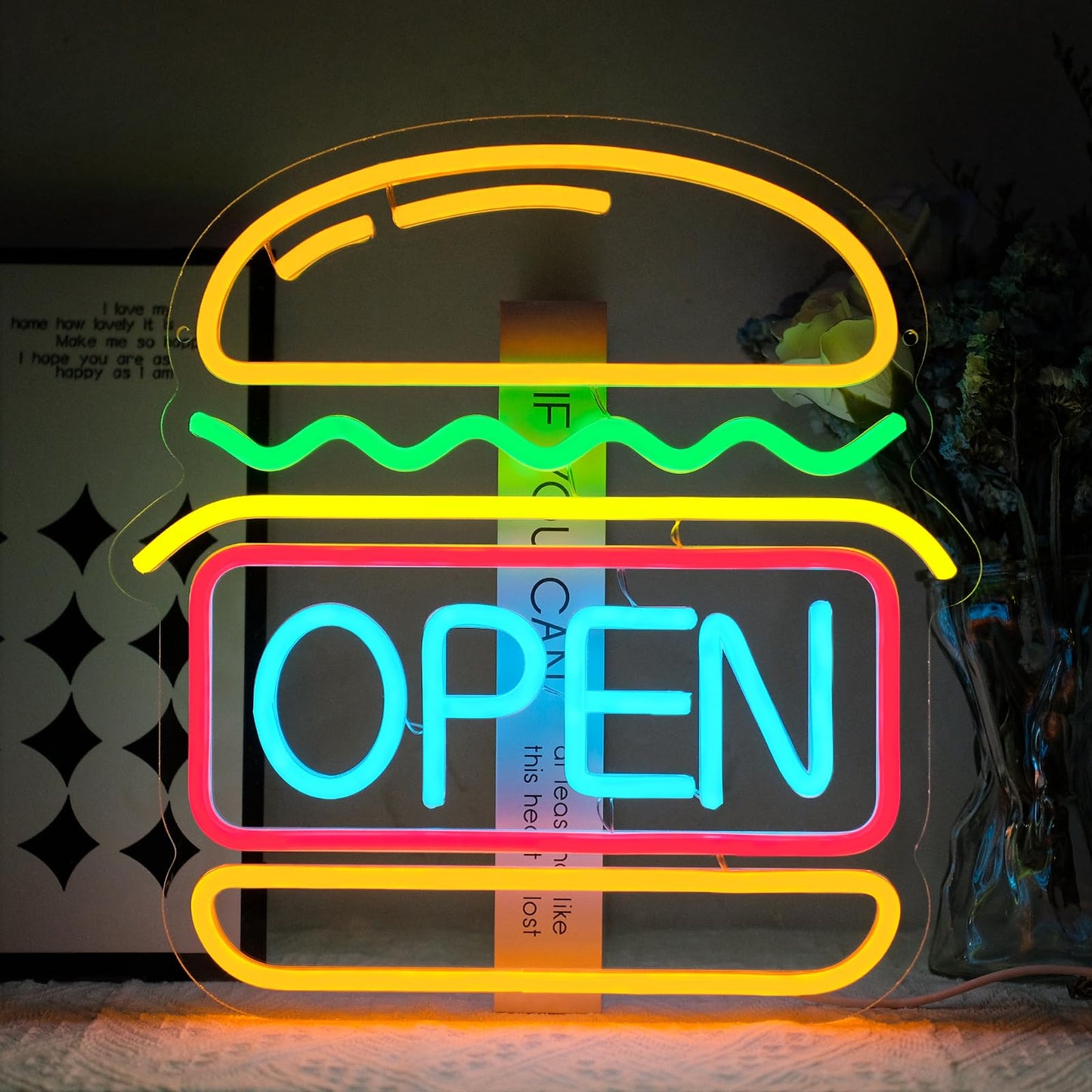 Alien Neon Sign for Wall Decor Dimmable Aliens Cat Led Lights Signs for Bedroom Green Neon Light for Game Room Man Cave Bedroom Party Decoration Gift for Kids Boys