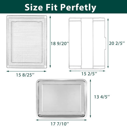AFT27FRIG Air Fryer Tray Replacement Parts for Frigidaire Ready Cook 27" Air Fry Tray Air Fryer Basket FCWS2727AS Air Fryer Rack 304 Stainless Steel Electric Stove Range Wall Oven Shelf Rack 1 Pack