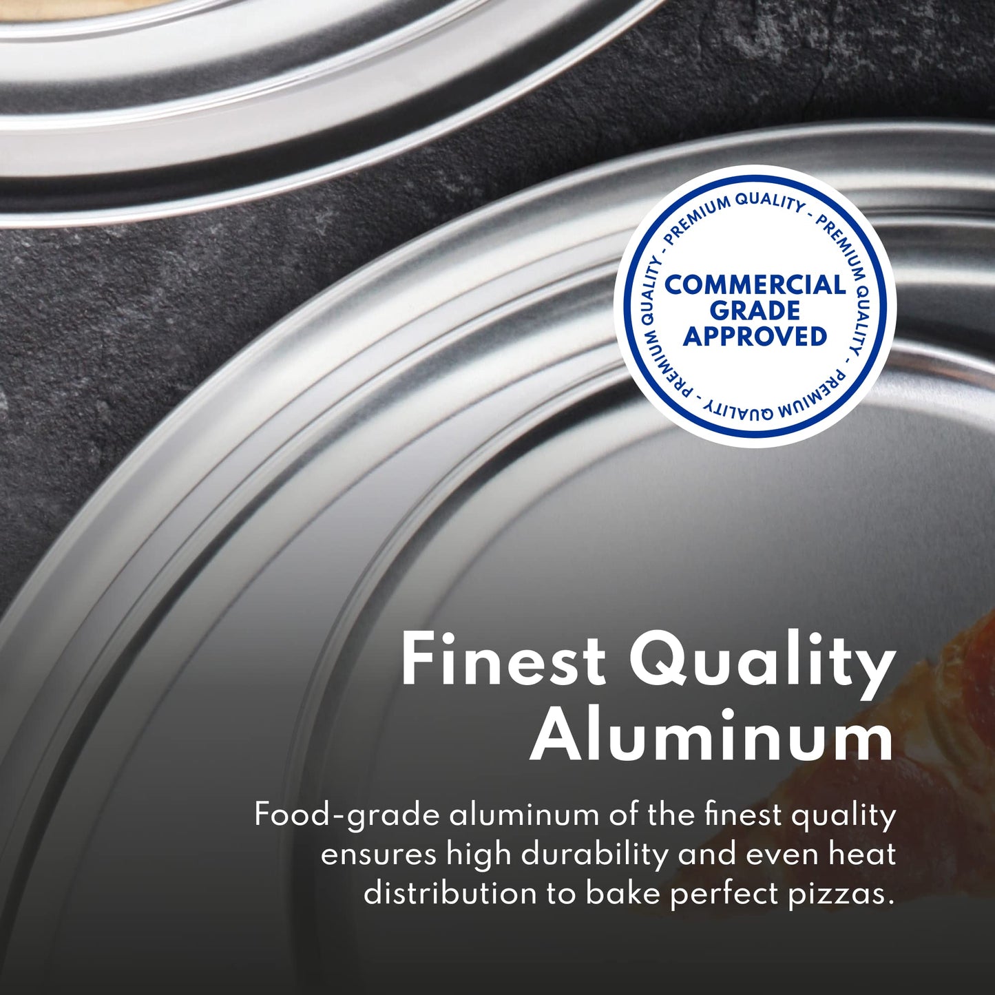 New Star Foodservice 536594 Restaurant-Grade Aluminum Pizza Pan, Baking Tray, Coupe Style, 18-Inch