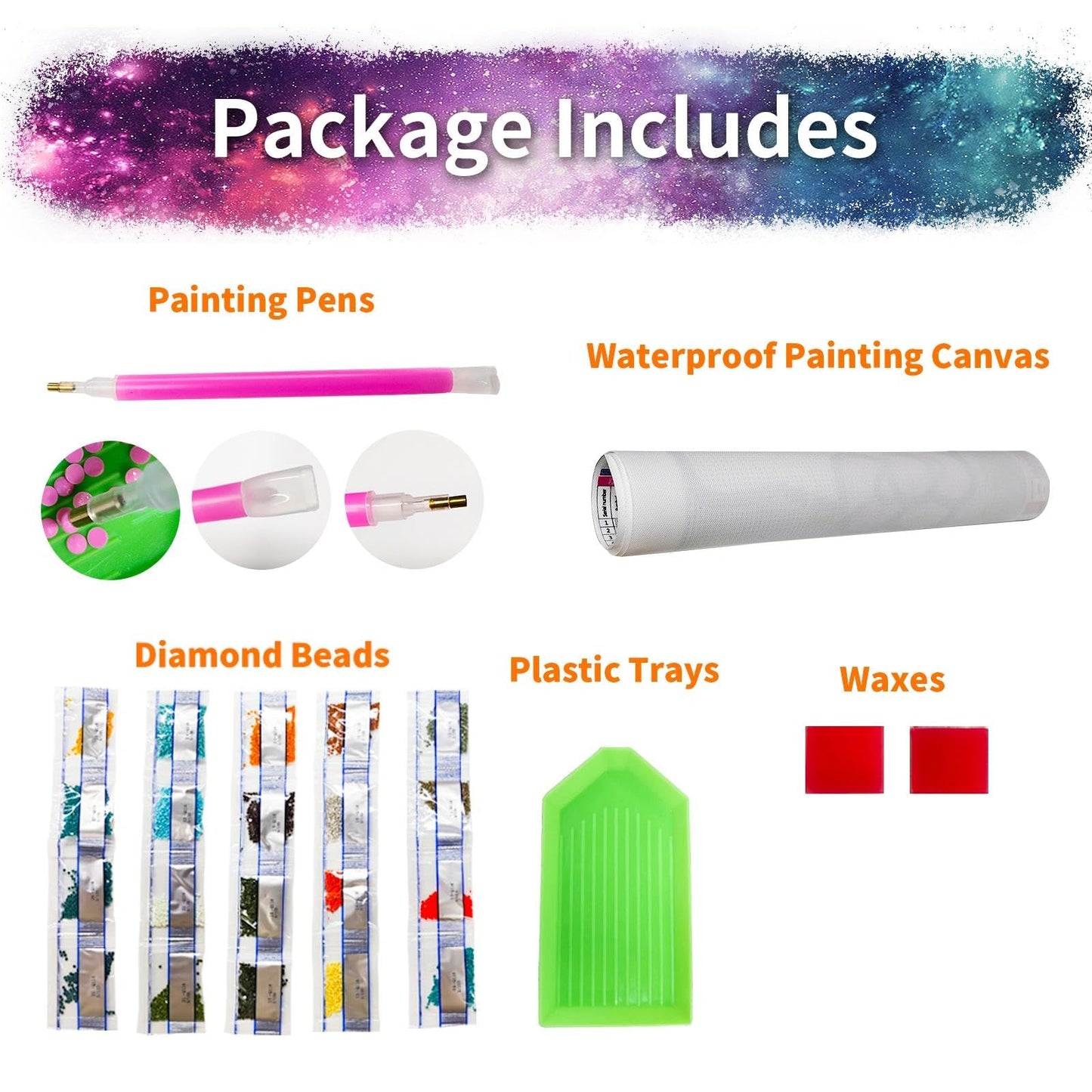 JATOK Large Diamond Painting Kits for Adults, Full Round Drill Moon Waterfall 5D Diamond Art Kits for Beginners, DIY Gem Art Picture for Gift Home Wall Decor, 40x70cm/15.7x27.5inch