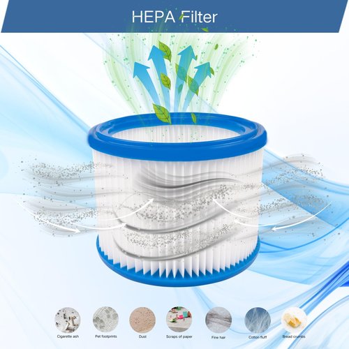 1-Pack replacement Hepa filter compatible with stihl SE 62,SE 122,SE61,SE 85C,SE 90,SE 100 wet & dry vacuum cleaner