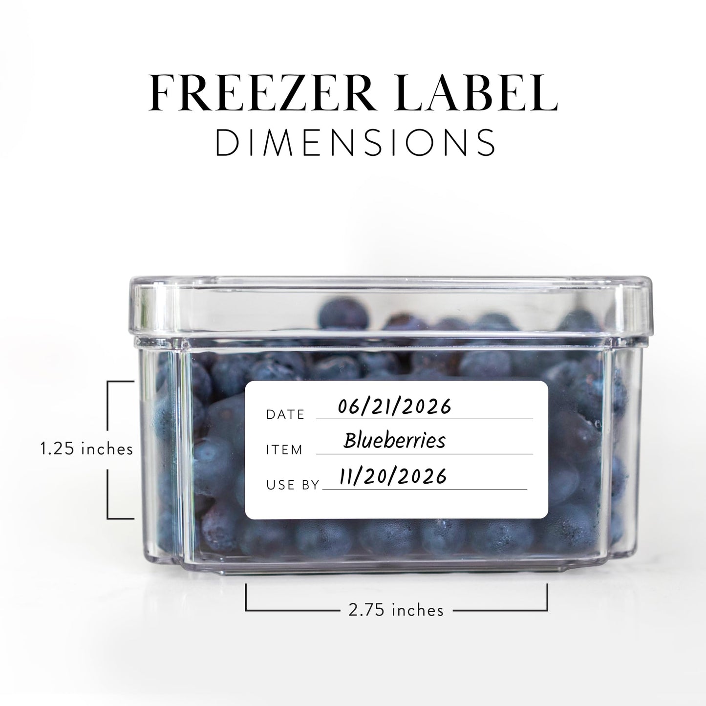 200 Meal Prep Freezer Food Labels - 2.75 x 1.25 Inch Freezer Tape Labels for Food Containers to Write On, Removable Easy Peel Off, Kitchen Pantry Storage Stickers, Oil Water Resistant