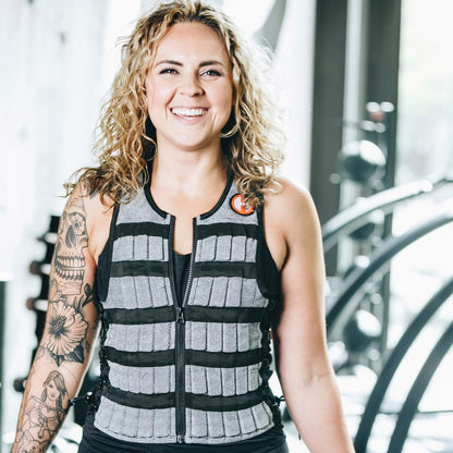 Hyperwear Hyper Vest PRO Adjustable Weighted Vest for Men and Women — Running, Walking, HIIT, Bone Density & Osteoporosis Exercise — No-Bounce Steel Micro-Weights, Slim Fit - Medium Size, Gray, 10 lb