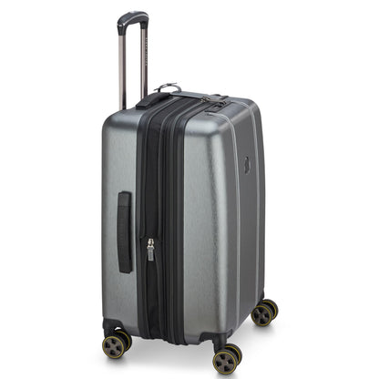 DELSEY PARIS Cadence Hardside Expandable Luggage with Spinner Wheels, Silver, Carry On 20 Inch