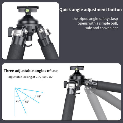 INNOREL Carbon Fiber Tripod for Hunting, 360° Large Ball Head(2.17"), with Arca Swiss Dovetail Mount, 70" Hevy Duty Stable Tripod for Photography and Outdoors, Max Load 77lb/35kg, P364C