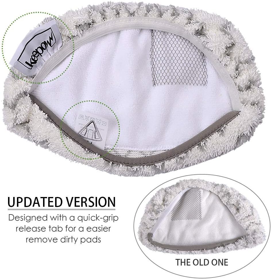 1252, 1606670, 1543, 1543A, 1132, 1652, (6 Pack) KEEPOW Steam Mop Pads Compatible with Bissell Powerfresh Fit Symphony