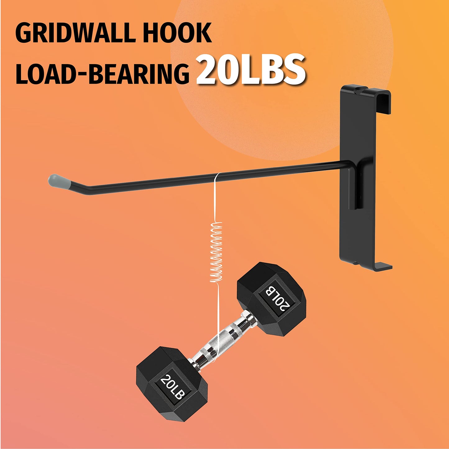 HUHOLE 50 Pack Gridwall Hooks 2 Inch – Black Metal Display Hangers for Wire Grid Panel – Heavy Duty Retail Store Fixtures, Garage Organizer, Craft Fair & Jewelry Rack (20lbs Capacity)