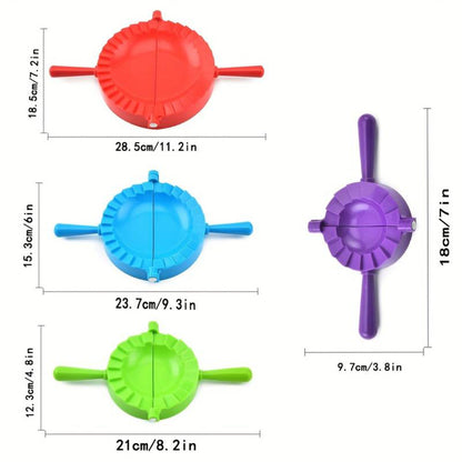 Dumpling Maker Press Mold Set of 4 - Gyoza Pot Pie Maker, Dough Press, Empanada Press 5 inch, Empanada Maker Press 6 inch, Chinese Soup Dumpling, Dumpling Mold, Ravioli, Dumpling potsticker maker