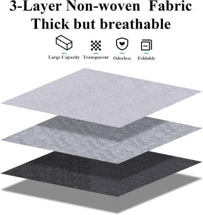 Homelove Under Bed Storage Bags, 2 Pack Fabric Containers with Reinforced Handles and Clear Window for Blankets,
