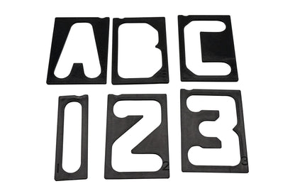 Milescraft 2201 Horizontal Character Template Set 2.5in (41 piece) Router Template set for Sign Making