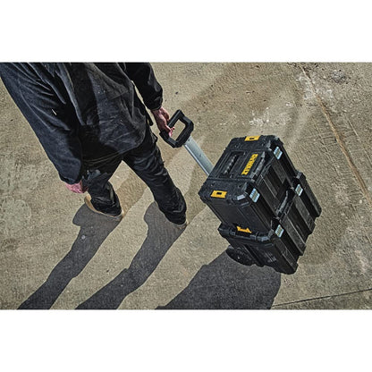 DEWALT Tool Box with Wheels Modular, Large Rolling Tool Box With Telescopic Handle, Portable Carrier Deep Stackable TSTAK Storage (DWST17820)