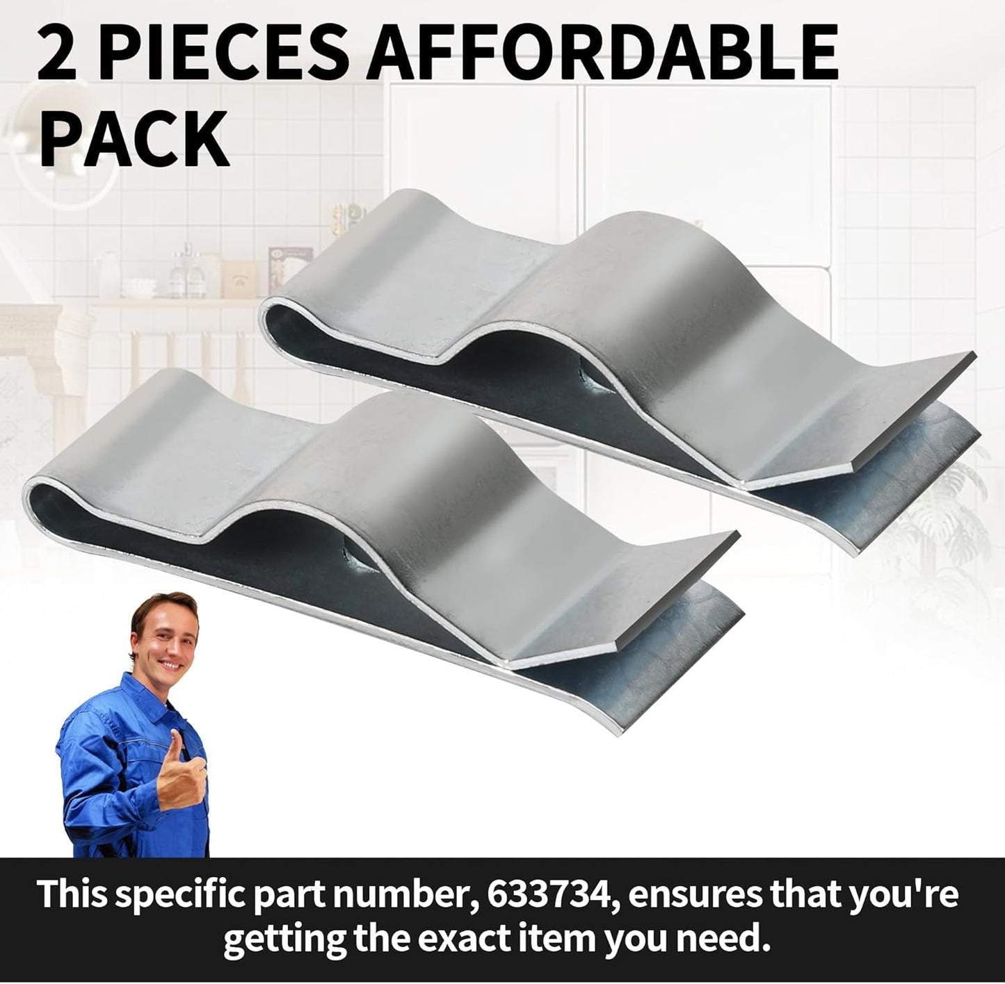 (2-Pack) 633734 RV Refrigerator Thermister Mounting Clip Parts for RV Refrigerator