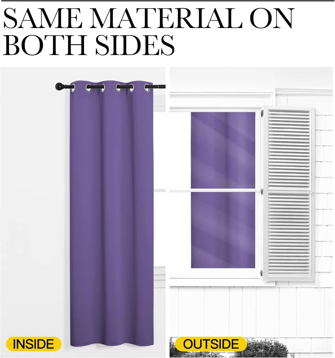 NICETOWN Blackout Curtain Panels - Thermal Insulated Grommet Drapes | Lilac Purple, 34x72 Inch (1 Pair)