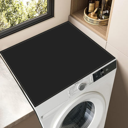 Washer or Dryer Top Mat Cover, Anti-Slip Dust-Proof Top Cover, 23.6'' x 23.6'' Black Covers for Home Kitchen
