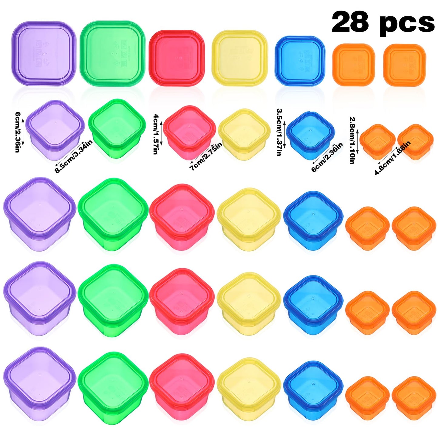 28 Pcs Portion Control Container Kit,21 Day Fix Containers And Food Plan,Multicolor Coded Containers,Meal Prep System Storage Containers,BPA Free Weight Loss Food Containers For Double Diet Plan
