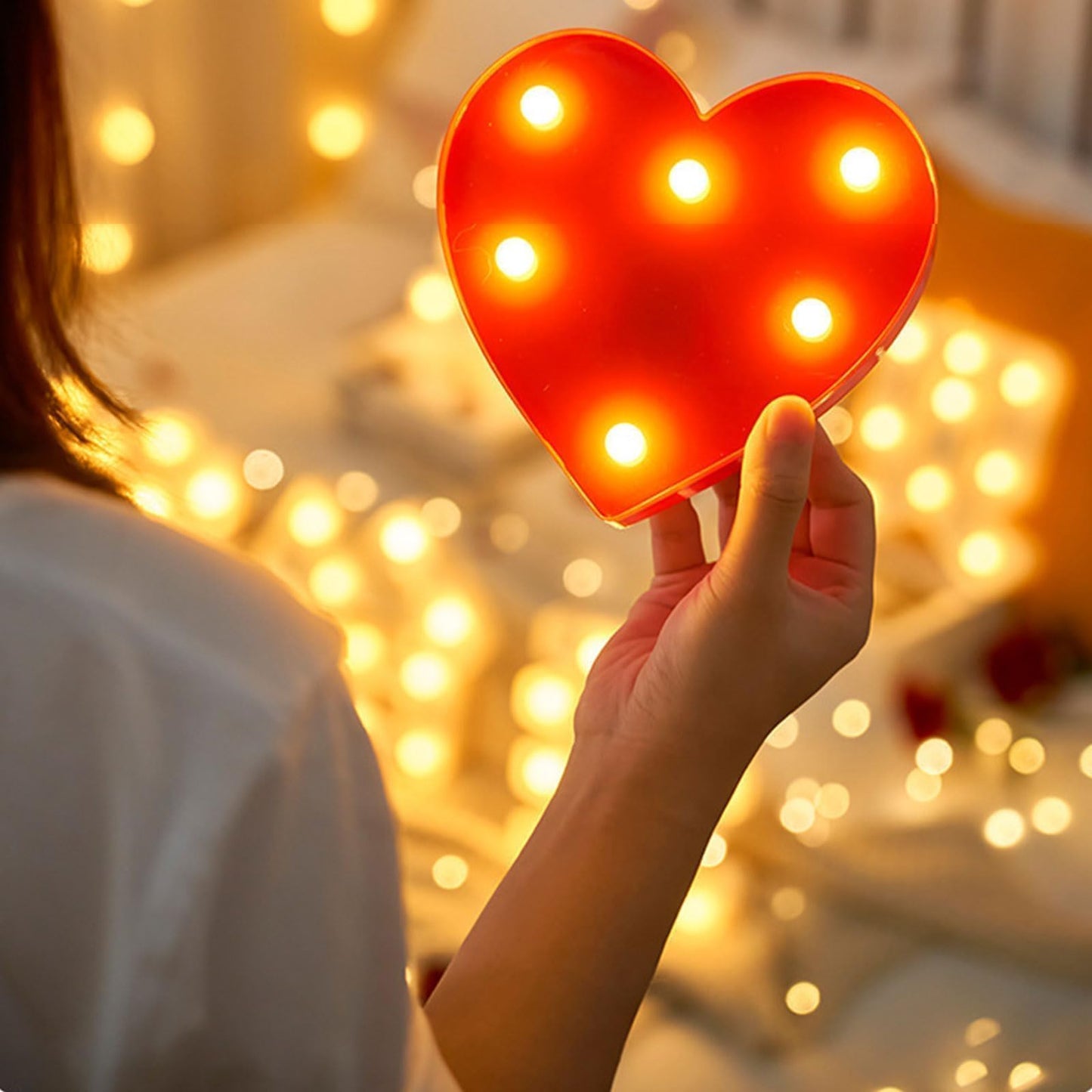CSKB Light Up I Love You Letters Sign for Wedding LED Heart Marquee Lights Night Light Lamp Christmas Holiday Gift Home Party Decoration