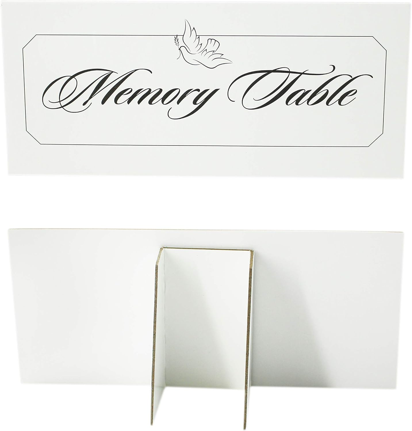 Funeral Memorial Book, Celebration of Life Guest Book with Bonus White Memory Table Sign Included