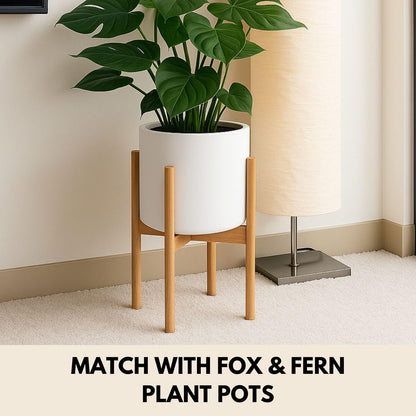 8 12 Inch 8, 9, 10, 11 12 Inch Fox & Fern Adjustable Plant Stand Indoor to Mid Century Bamboo Plant Stand