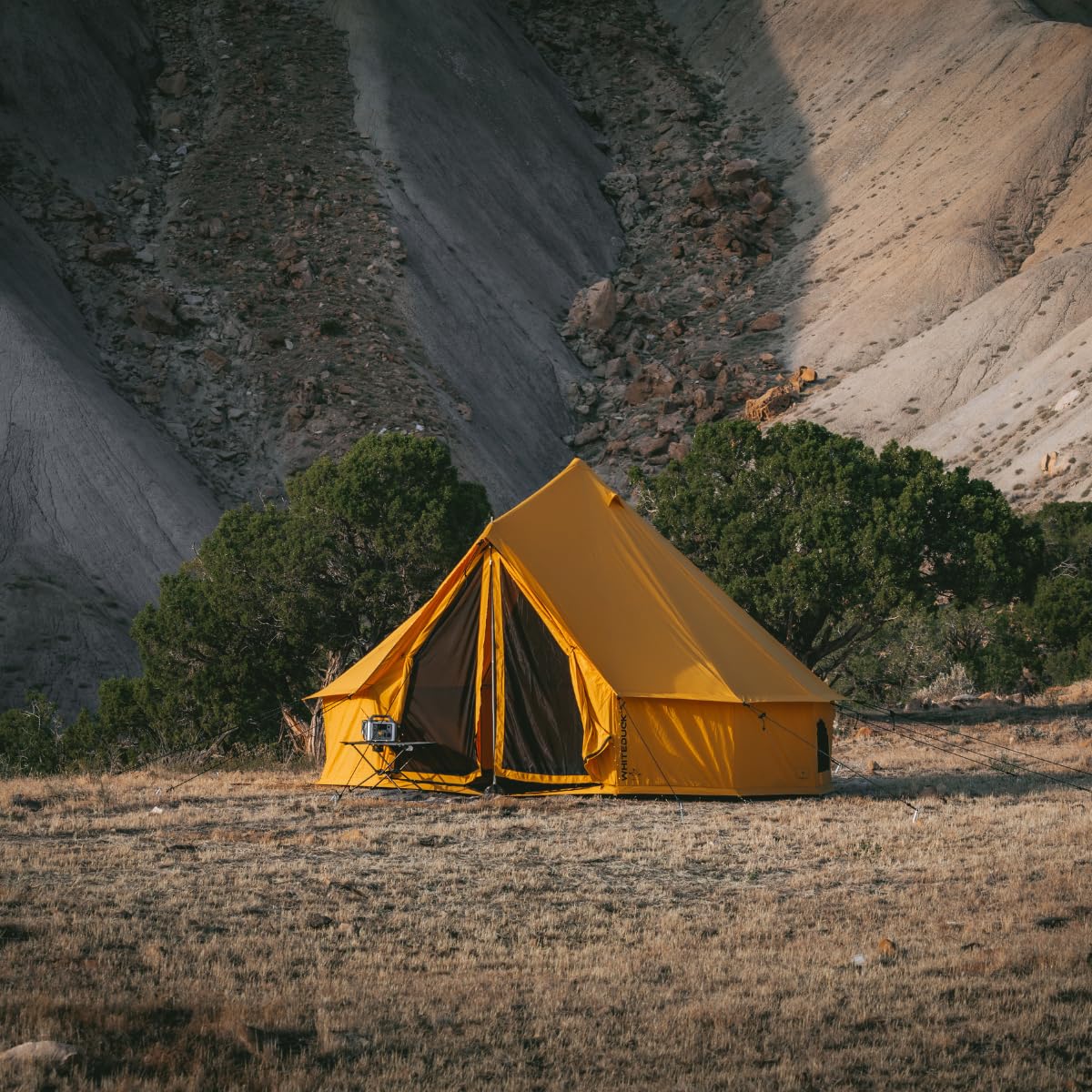 WHITEDUCK Regatta Canvas Bell Tent - w/StoveJack, Waterproof, 4 Season Luxury Camping and Glamping Yurt Tent Outdoor (16.5' (5M), Water Repellent, Tuscan Sun)