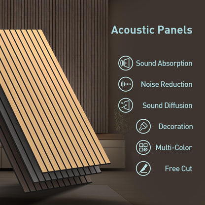 UMIACOUSTICS 6 Packs Acoustic Panel,47.2 x 23.6 Inches Decorative Sound Proof Panel for Office,Home Theater,Studio,Grey
