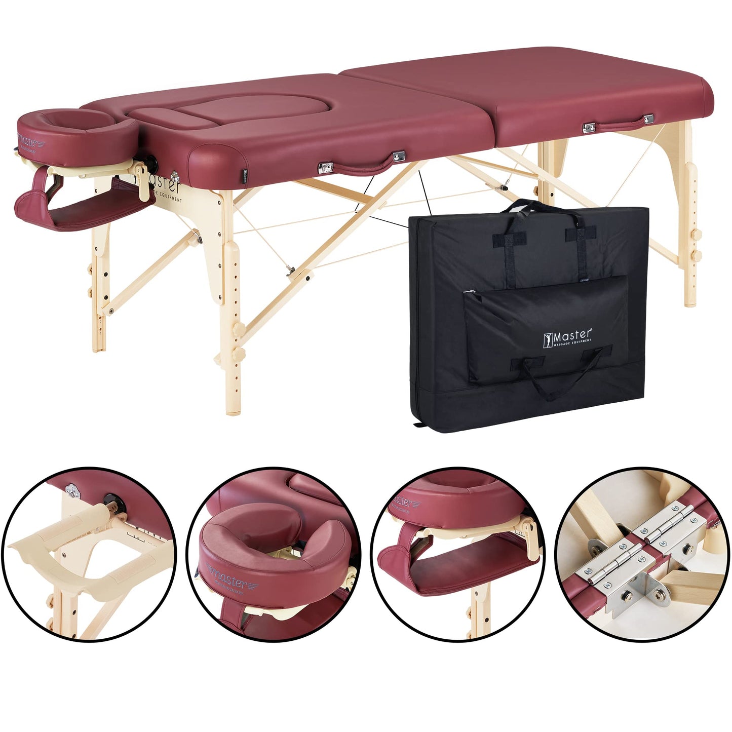 Master Massage 30'' Eva Portable Pregnancy Multi-Functional Massage Therapy Beauty Bed Couch with Ambient Lighting System
