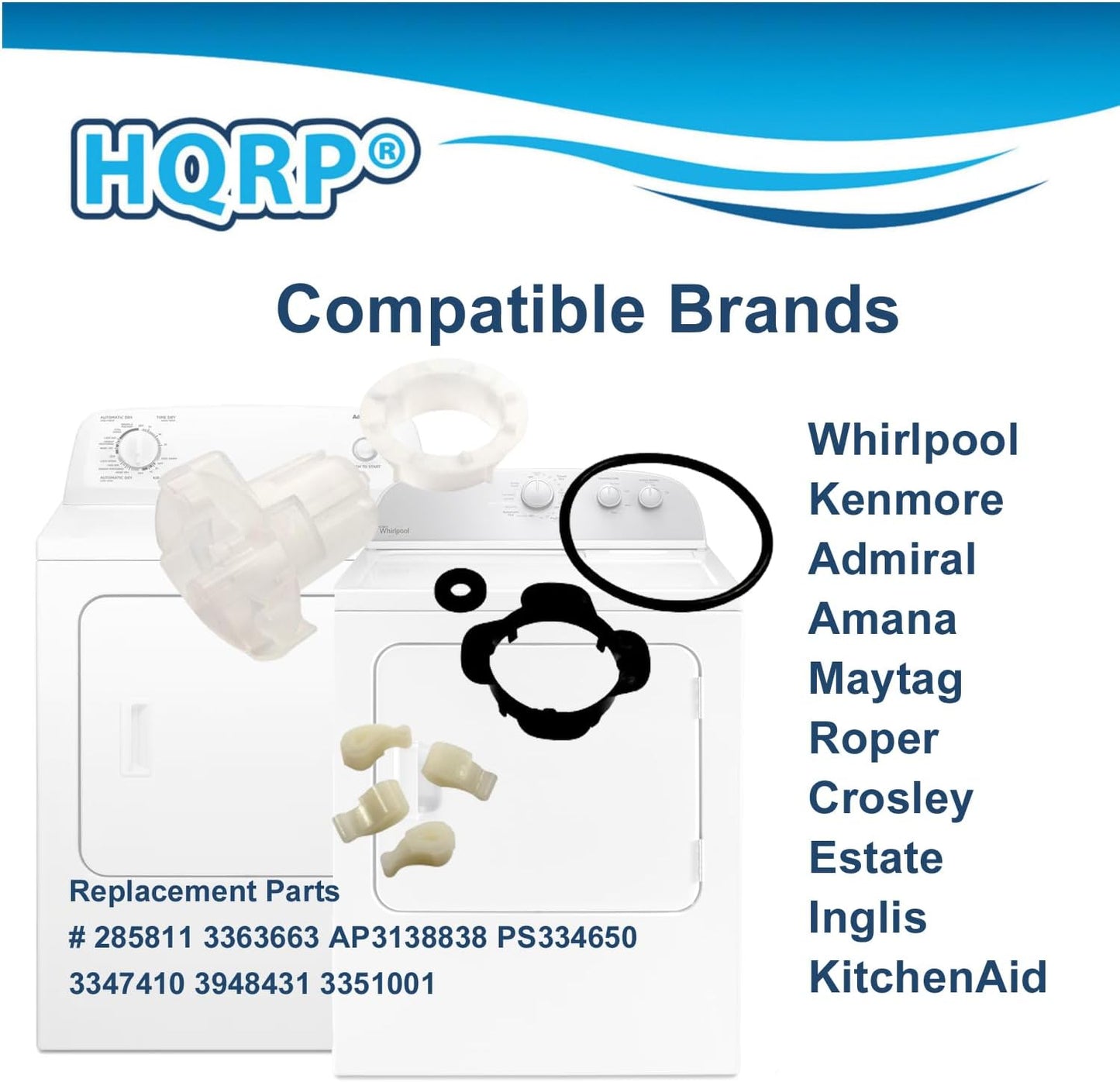 HQRP Washer Agitator Dogs Cam Repair Kit for Admiral ATW4471TQ0 ATW4475VQ0 ATW4475VQ1 ATW4516HW0
