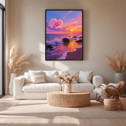 YANTOHOM 5d DIY Cloud Sunset Beach Diamond Art Kits for Adults Home Wall Decor, 12x16inch