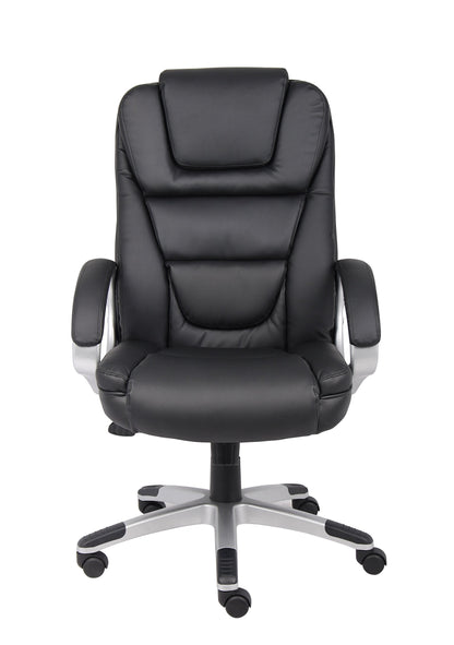 Boss Black No Tools Required Executive Leather Chair