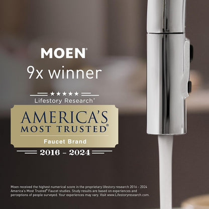 2565CH Commercial Moen Donner Soap Holder with Grab Bar, Recessed Mount, Chrome